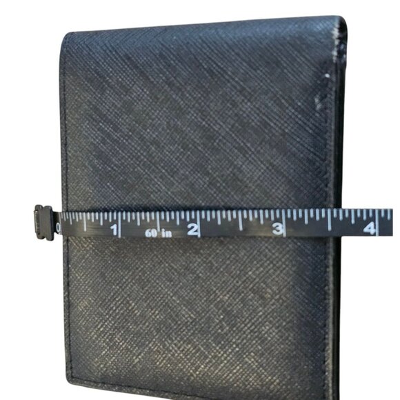 Calvin Klein Slim Mens Bifold Wallet Black Textured Leather Multiple Card Slots - Picture 8 of 9